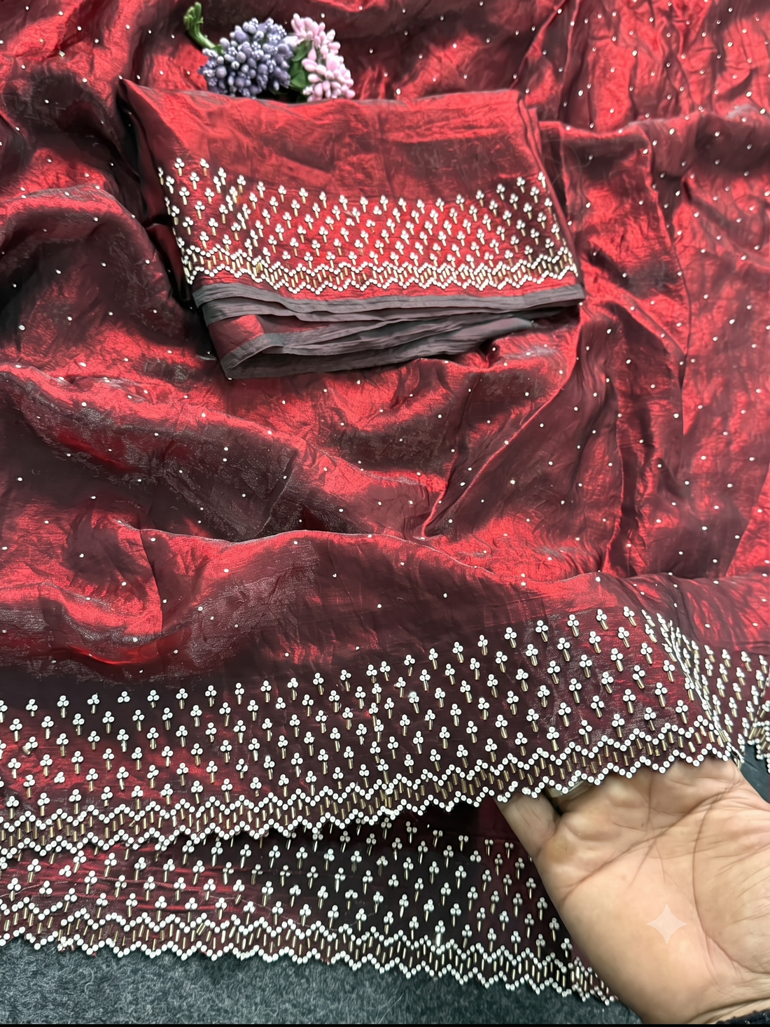 Festive Collection Space Silk Saree with Rich Jarkan Craftsmanship