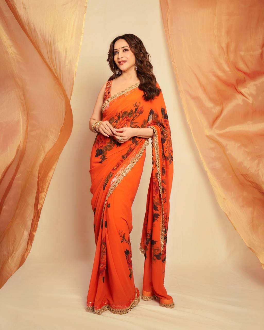 Beautiful Soft Georgette Floral Sarees | Luxurious soft Floral Saree | Best Sarees | Anupmaa