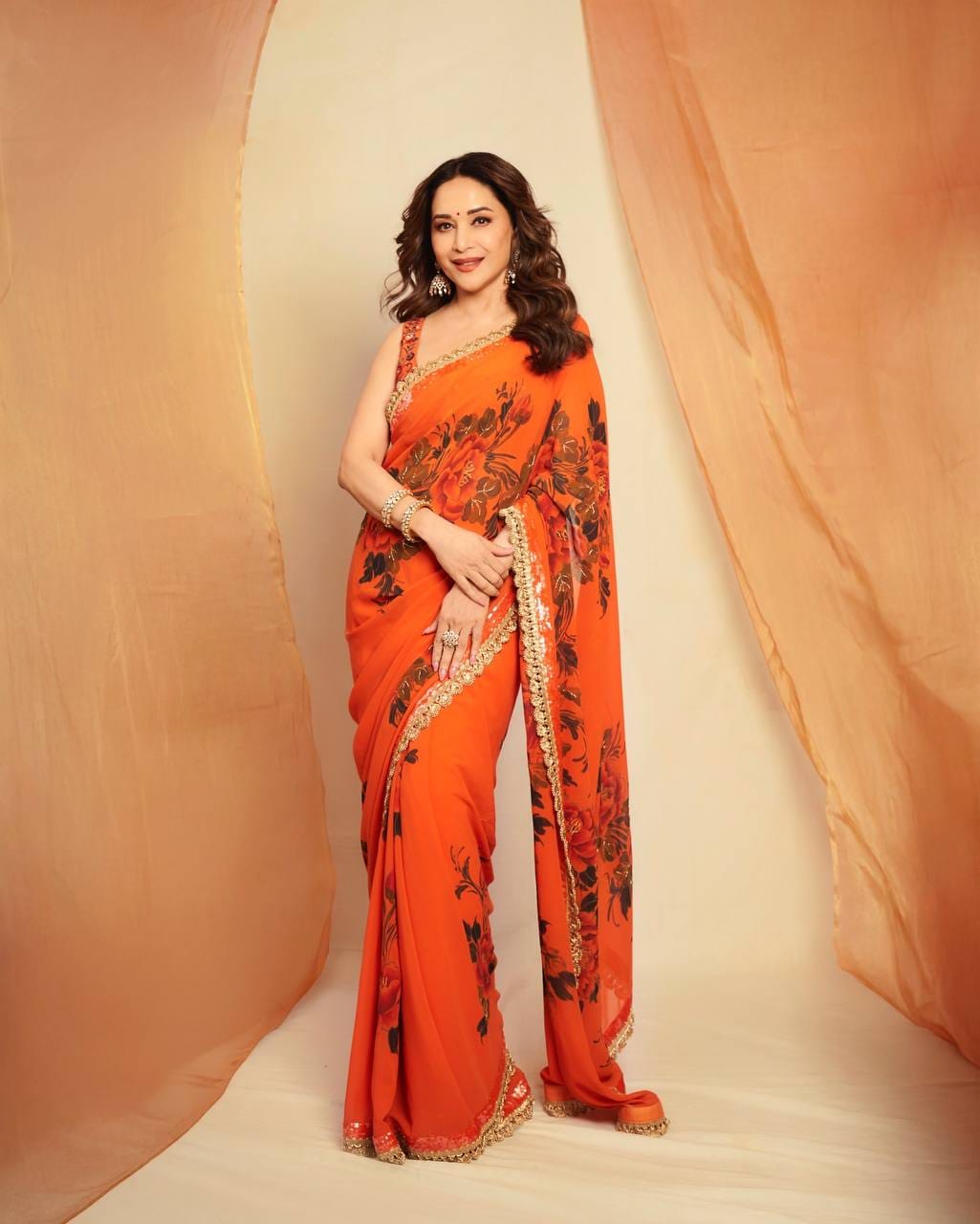 Beautiful Soft Georgette Floral Sarees | Luxurious soft Floral Saree | Best Sarees | Anupmaa