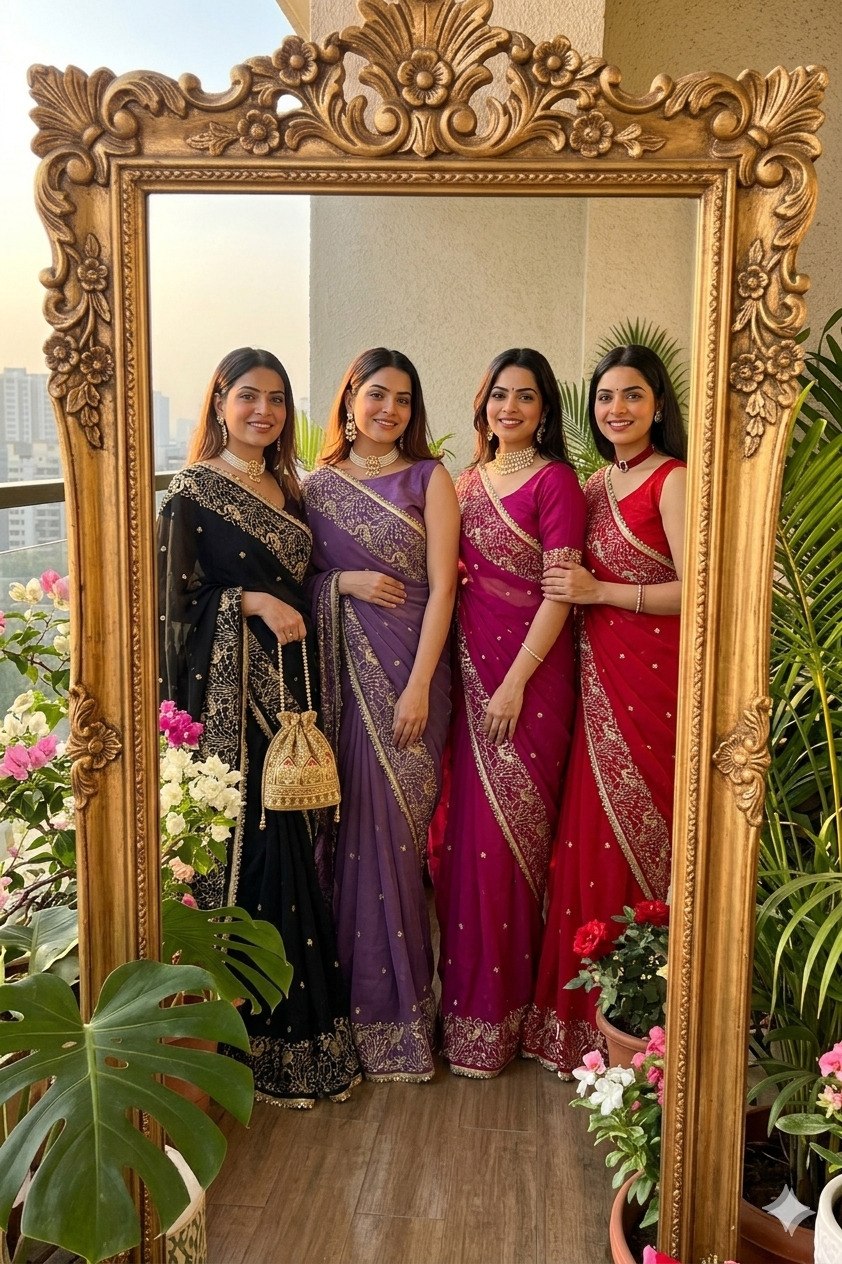 Festive Collection Star Georgette Saree with Elegant Jari Embroidery