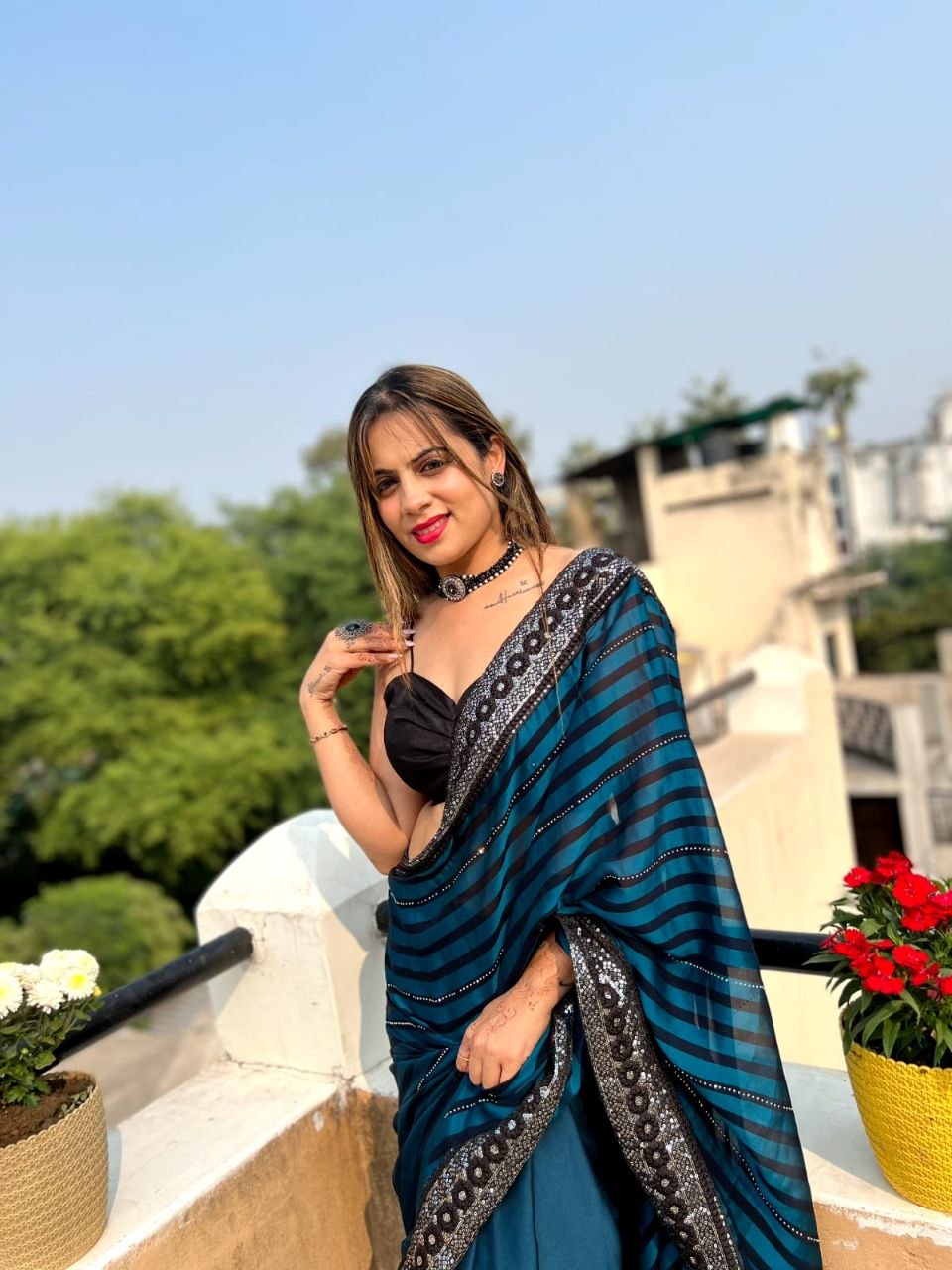 Wedding Wear Rangoli Silk Saree with Beautiful Sequence & Hotfix Work