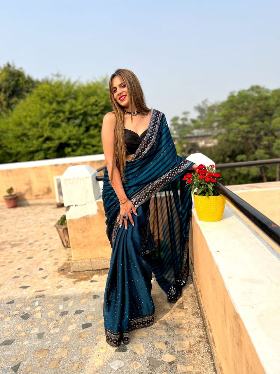 Wedding Wear Rangoli Silk Saree with Beautiful Sequence & Hotfix Work