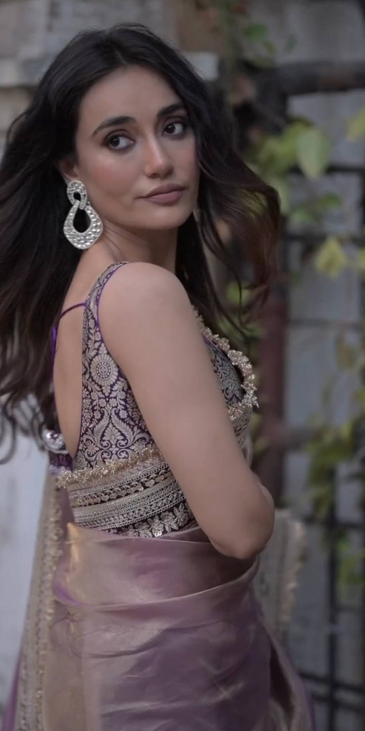 Designer Soft Twill Net Fancy Lace Border Saree