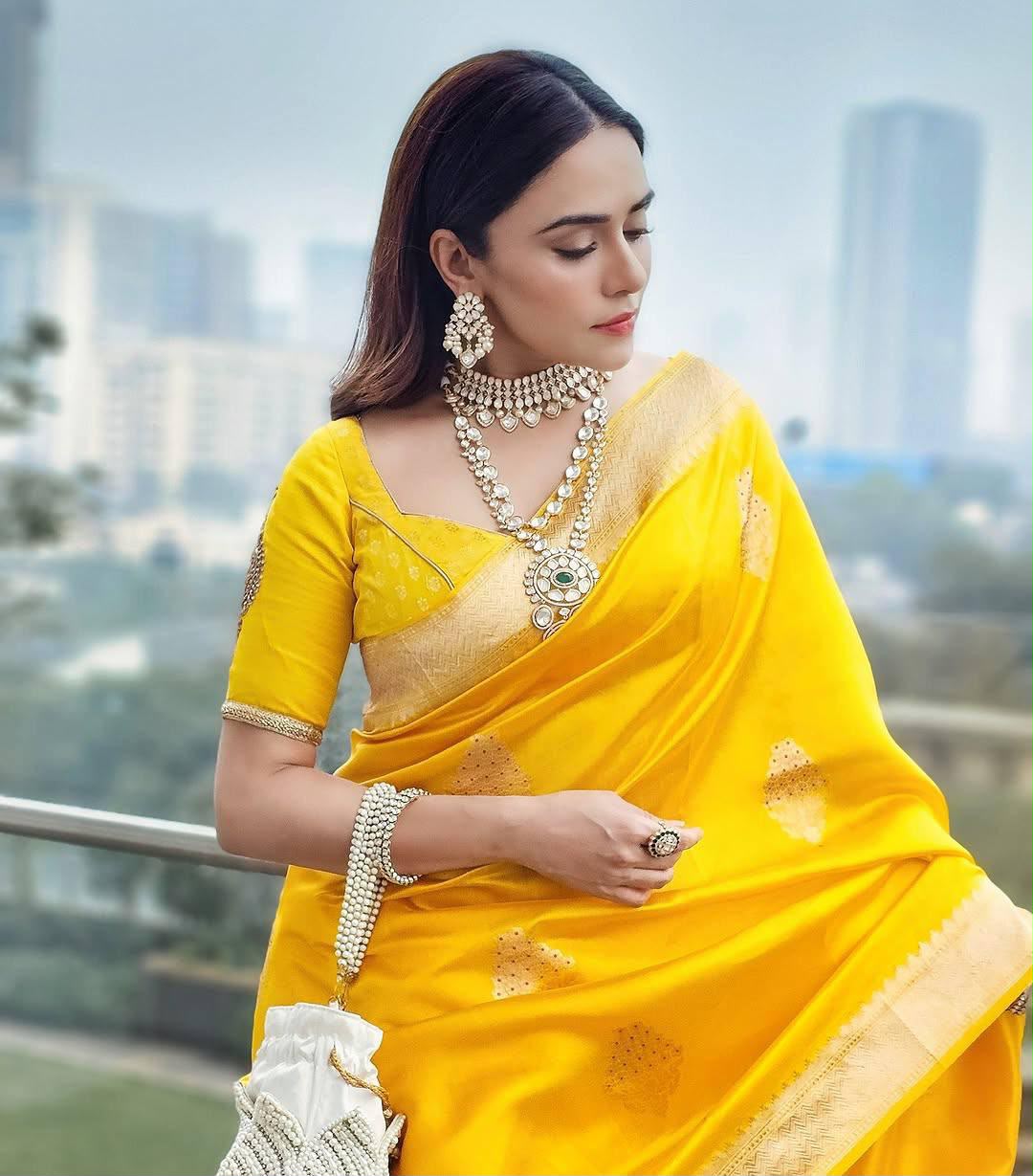 Timeless Soft Lichi Silk Designer Saree