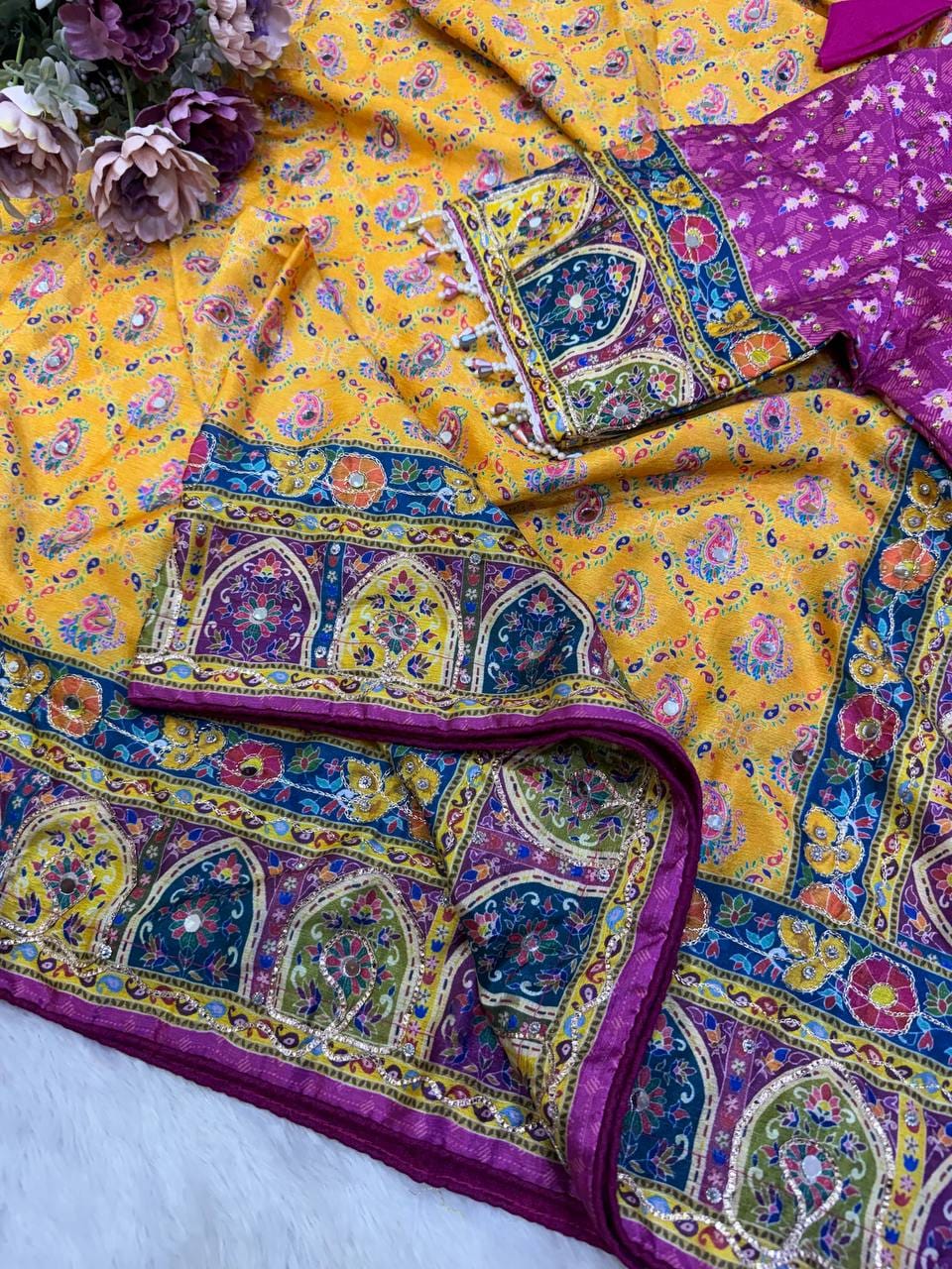 Signature Soft Chinnon Festive Wear Saree
