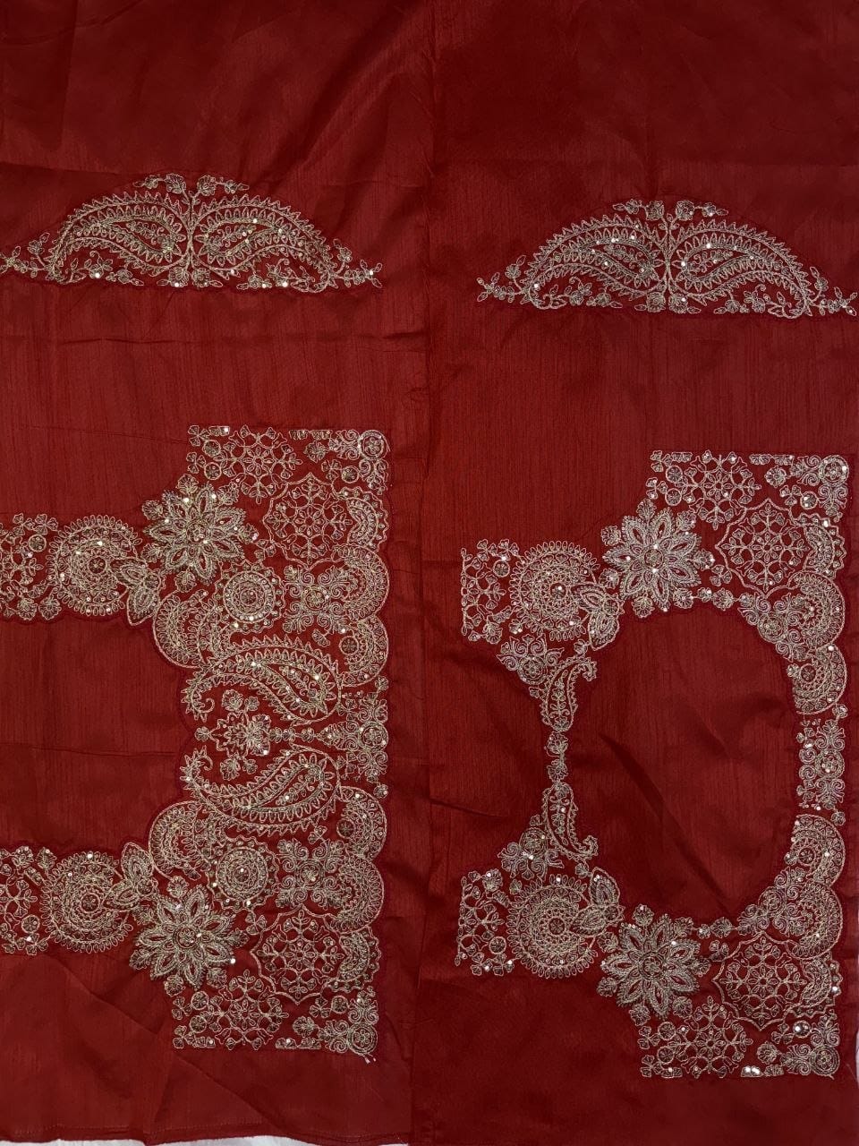 SAREE FAB. : Soft Zipsy silk  👗WORK : Sequance and Dori Embroidery Work