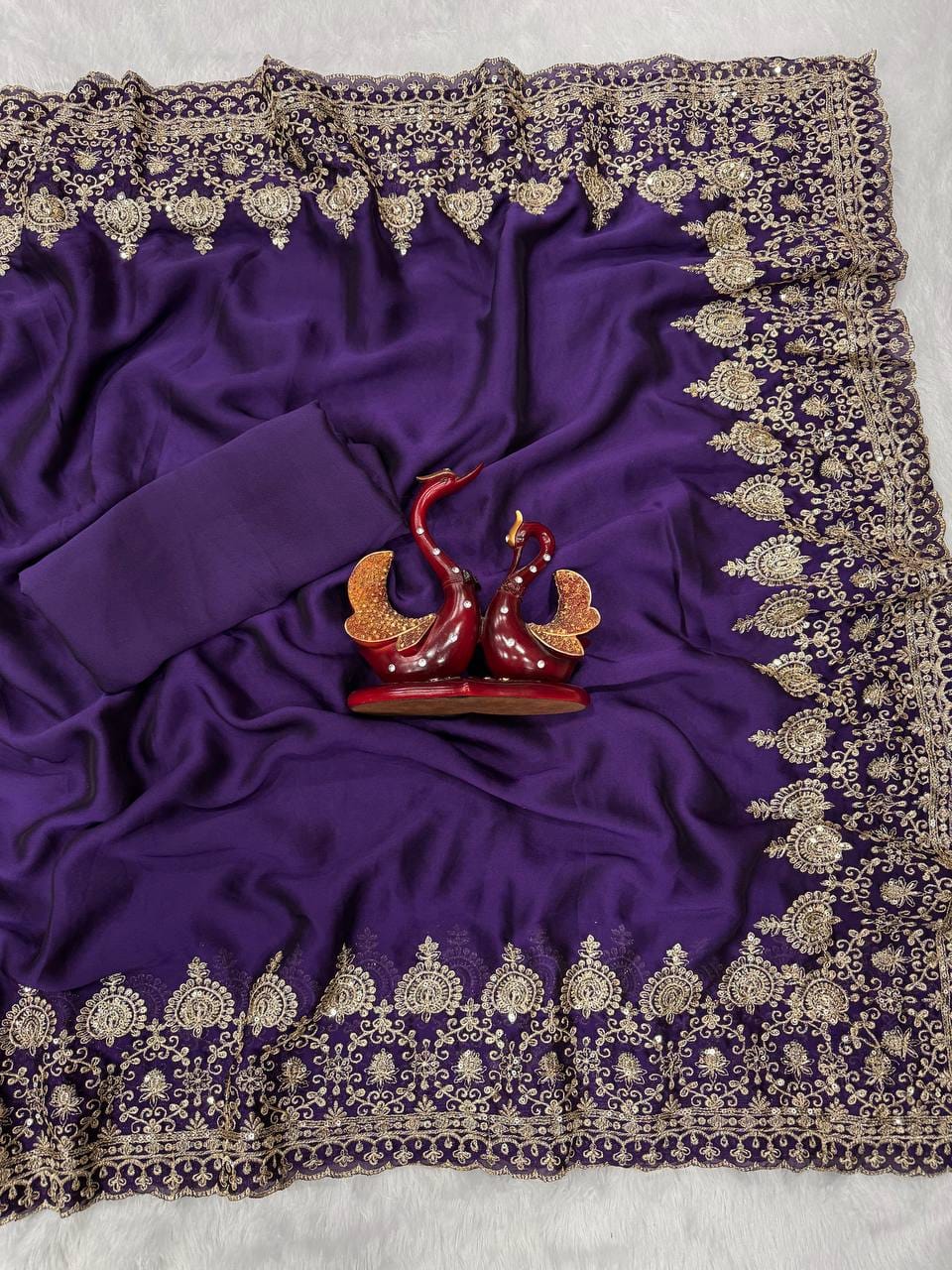 🌺 Premium Party Wear Soft Rangoli Silk Designer Saree