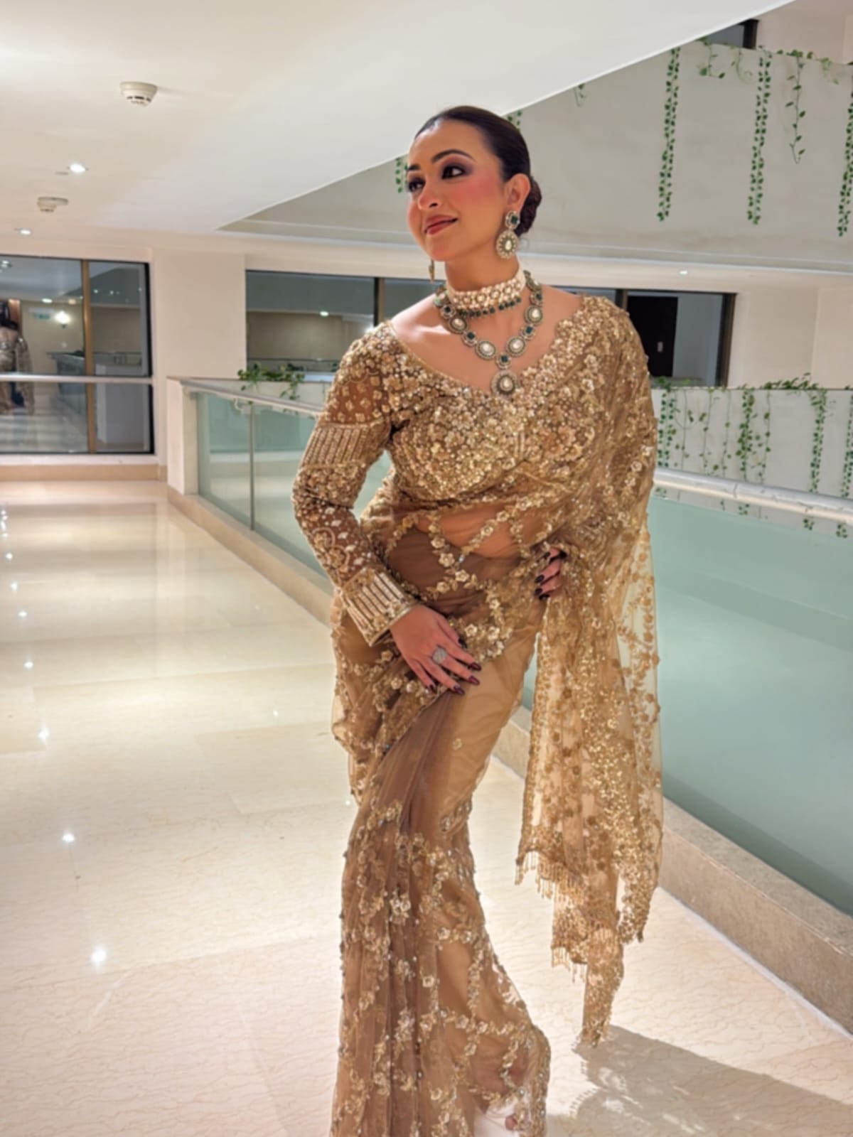 💫 Exclusive Sequins & Zari Embroidery Soft Net Saree