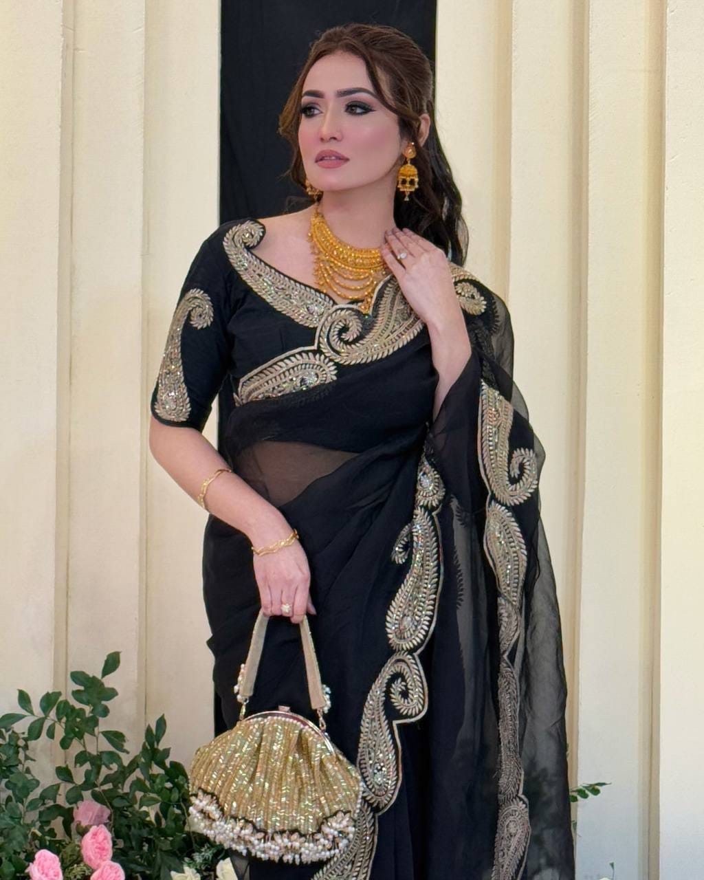 Elegance Rangoli Silk Sarees | Zari and Sequin Embroidery Work | Weddings Sarees | Anupmaa
