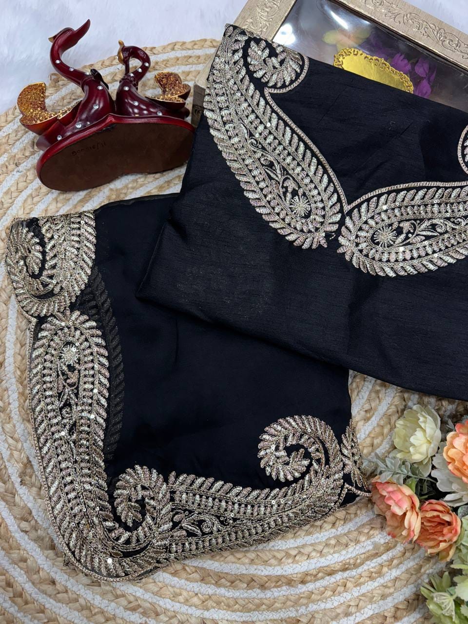 Elegance Rangoli Silk Sarees | Zari and Sequin Embroidery Work | Weddings Sarees | Anupmaa