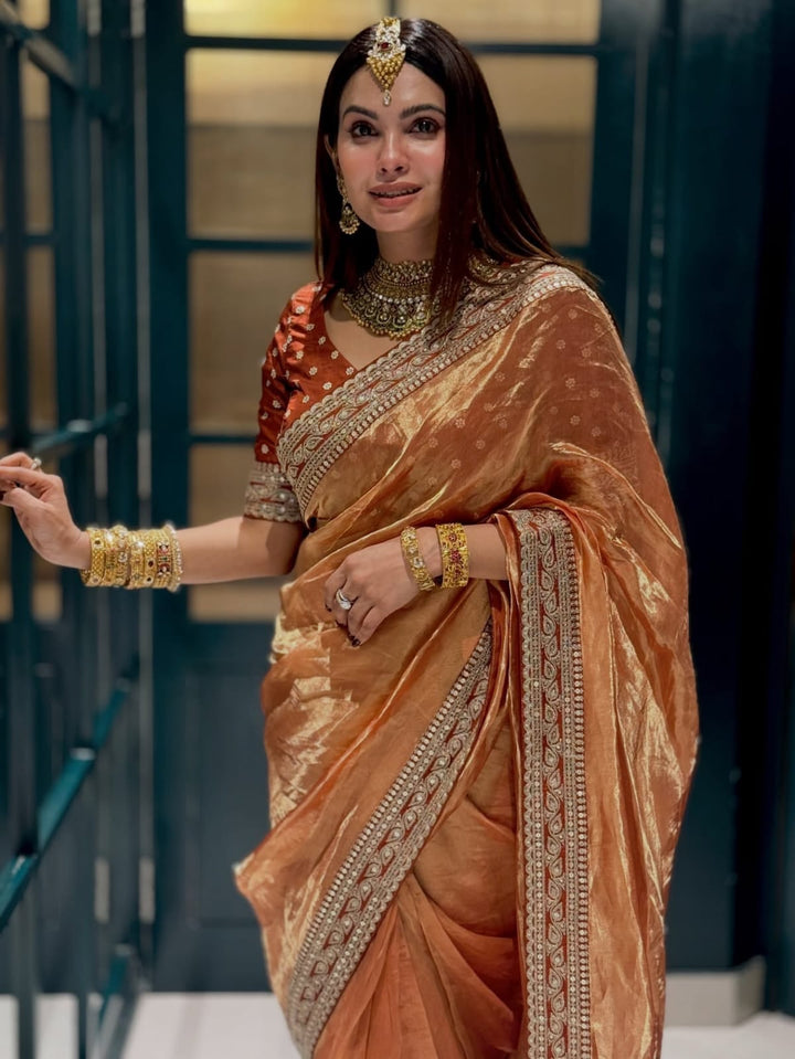 🎉 Premium Soft NC Twill Glamour Party Wear Saree