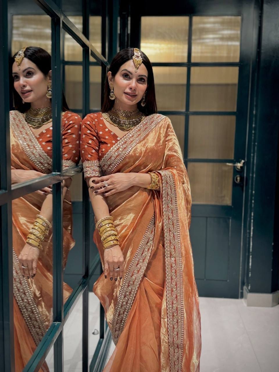 🎉 Premium Soft NC Twill Glamour Party Wear Saree