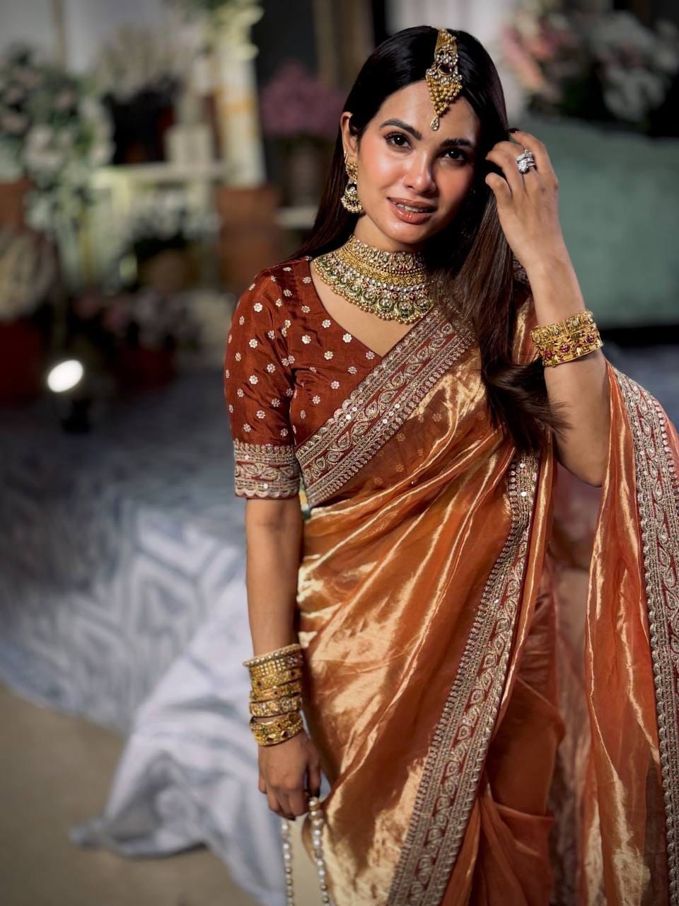 🎉 Premium Soft NC Twill Glamour Party Wear Saree