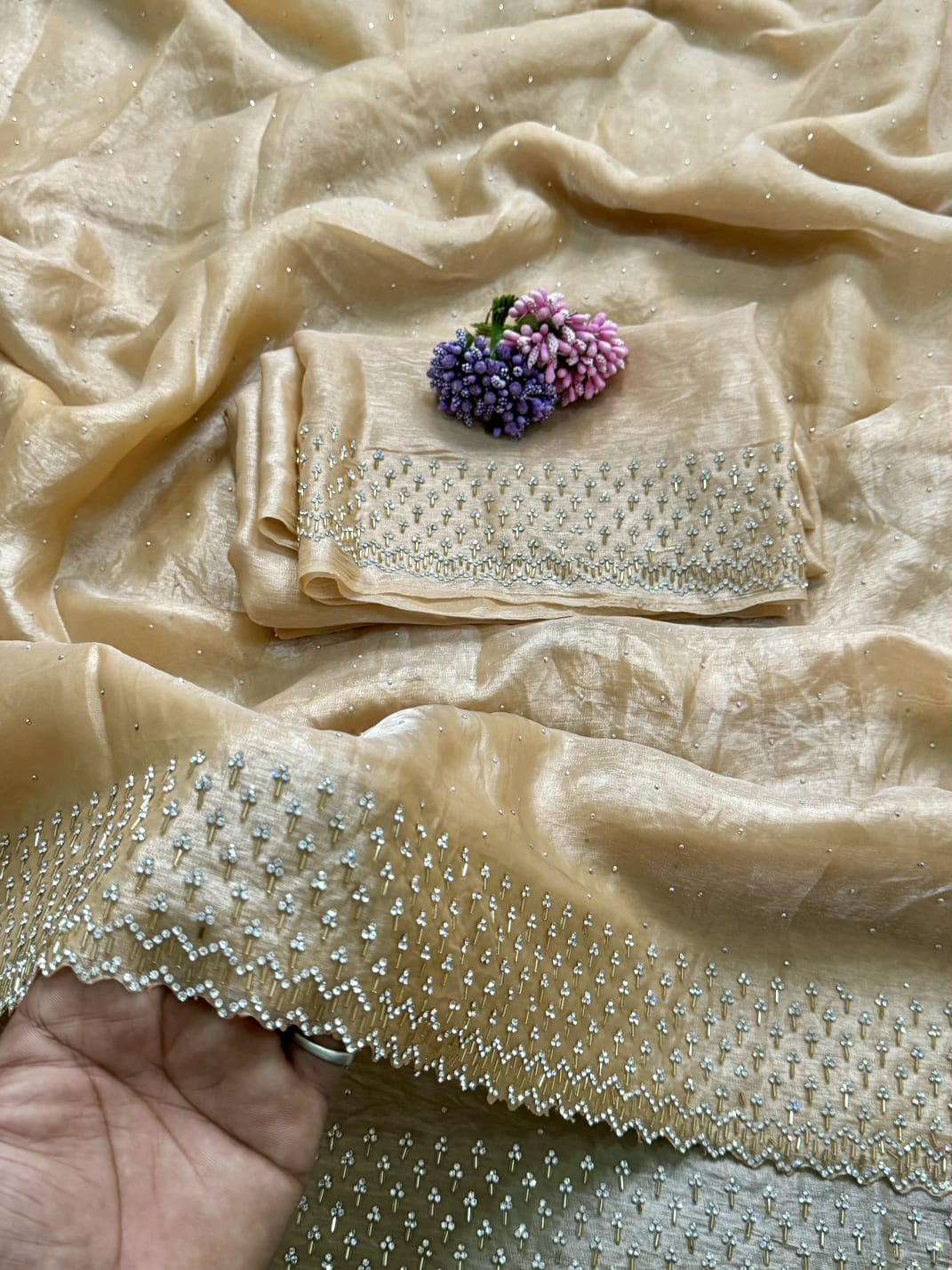 Festive Collection Space Silk Saree with Rich Jarkan Craftsmanship