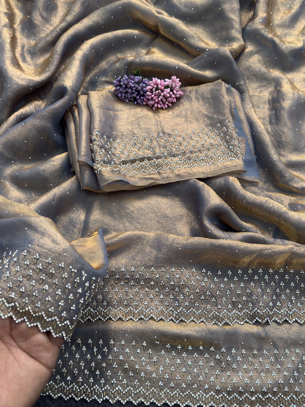 Festive Collection Space Silk Saree with Rich Jarkan Craftsmanship