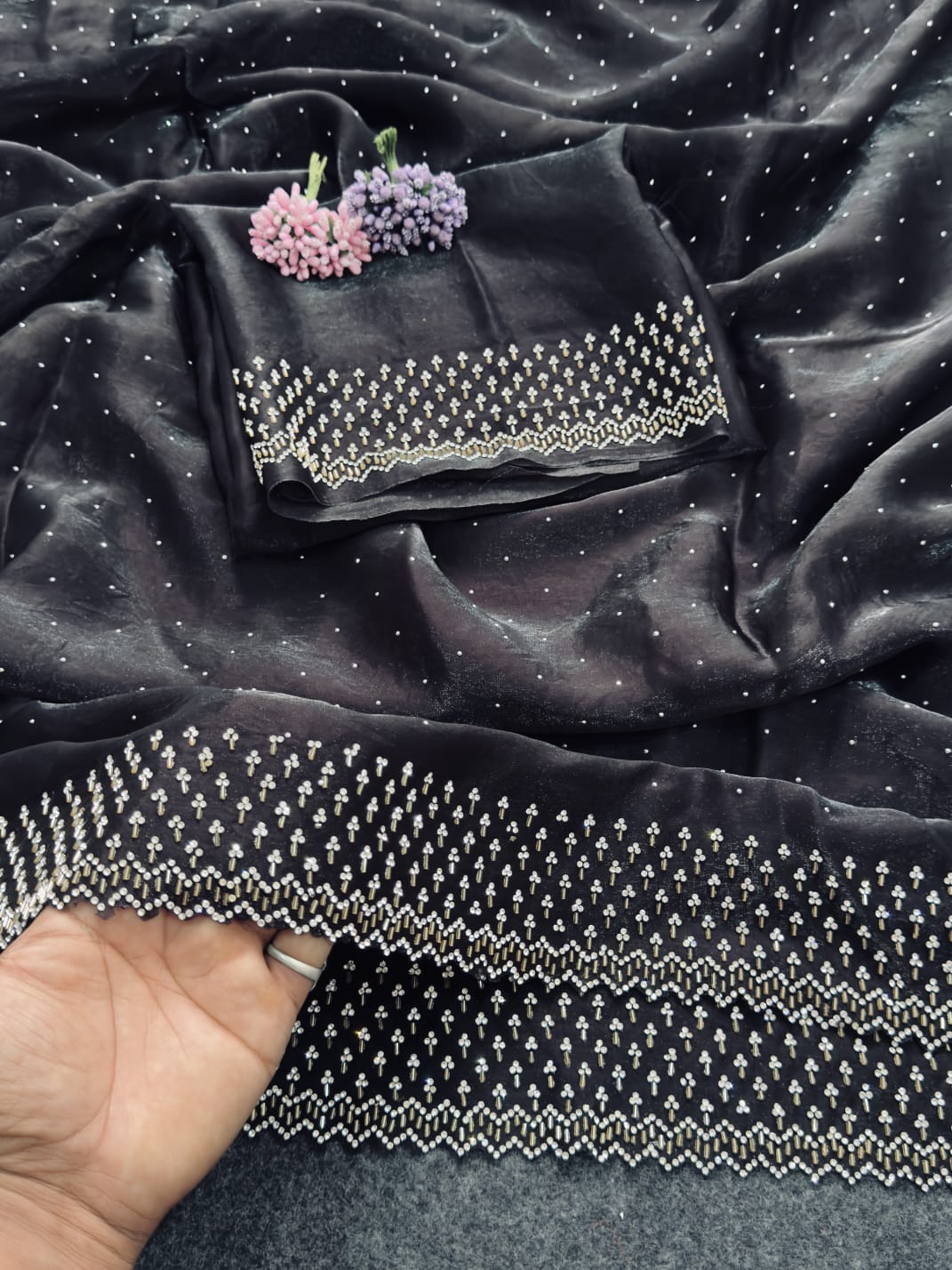 Festive Collection Space Silk Saree with Rich Jarkan Craftsmanship