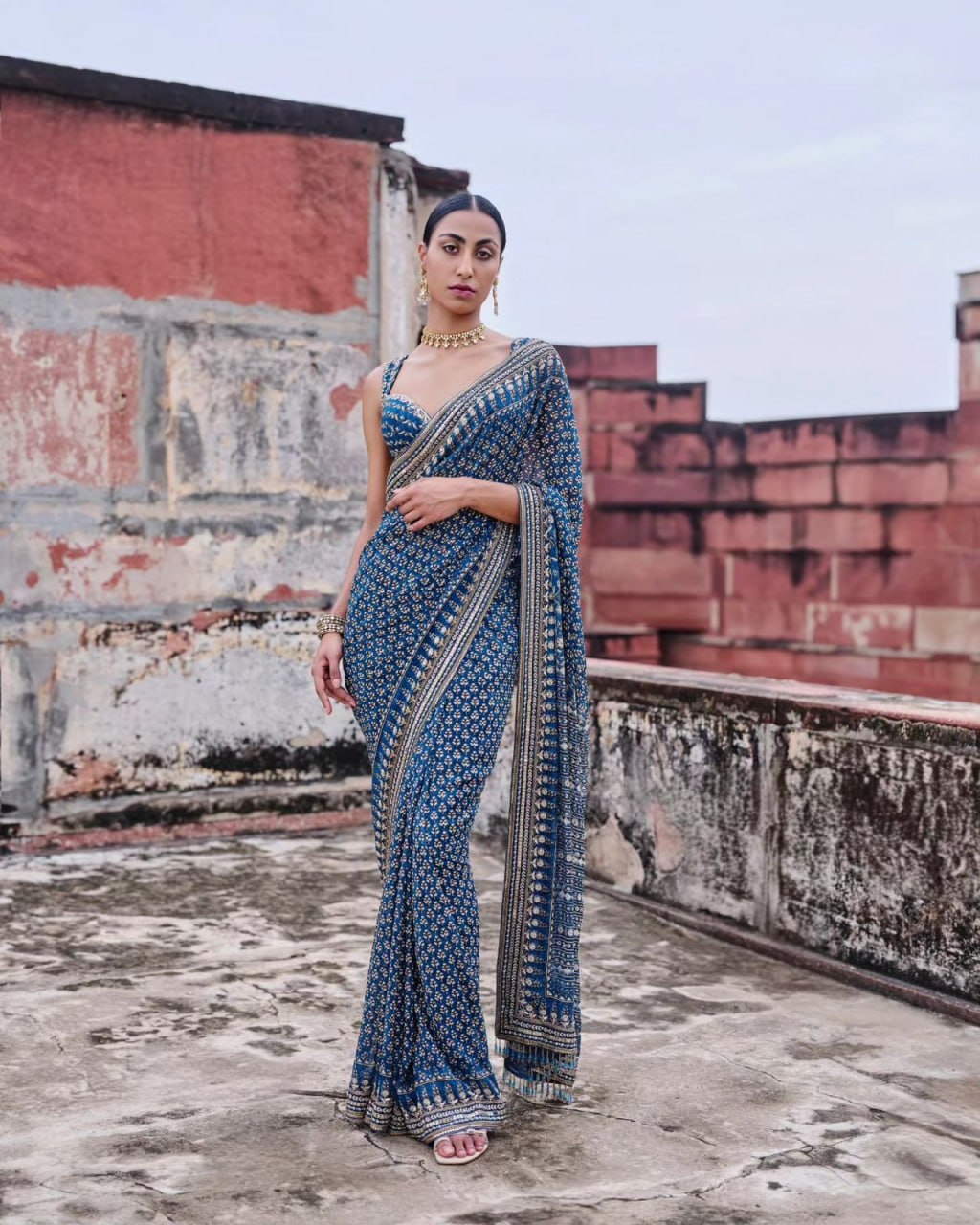 Royal Heavy Soft Georgette Digital Print Designer Saree