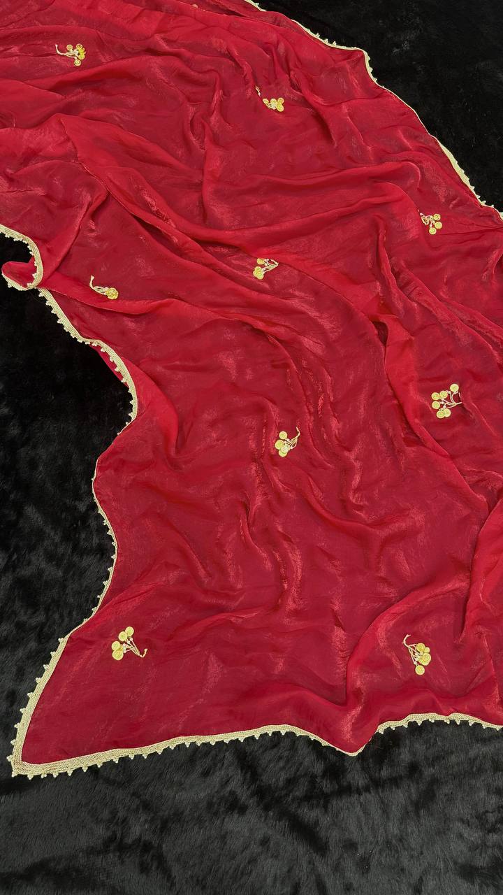 Original Coin Master Khan Khan Heavy Satin Silk Saree
