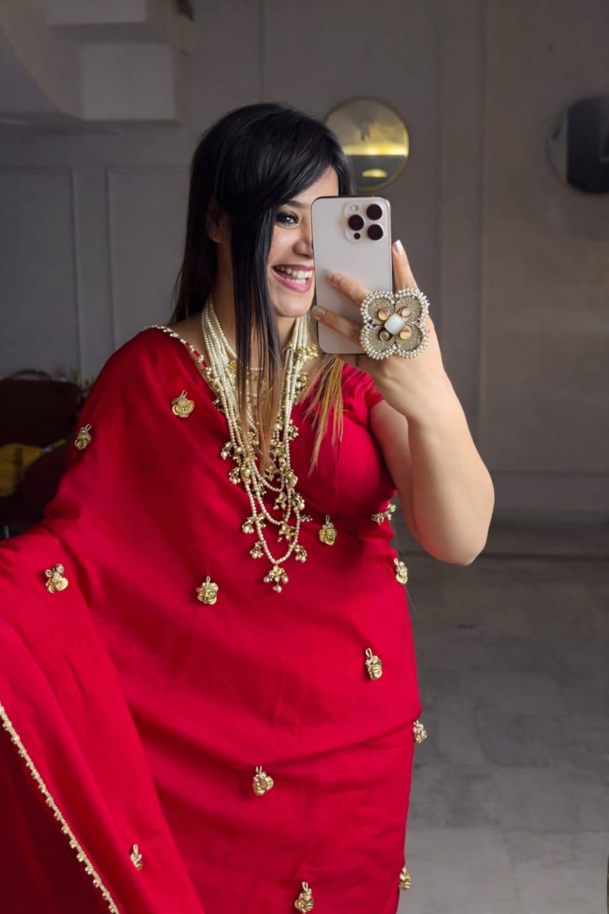 Original Coin Master Khan Khan Heavy Satin Silk Saree