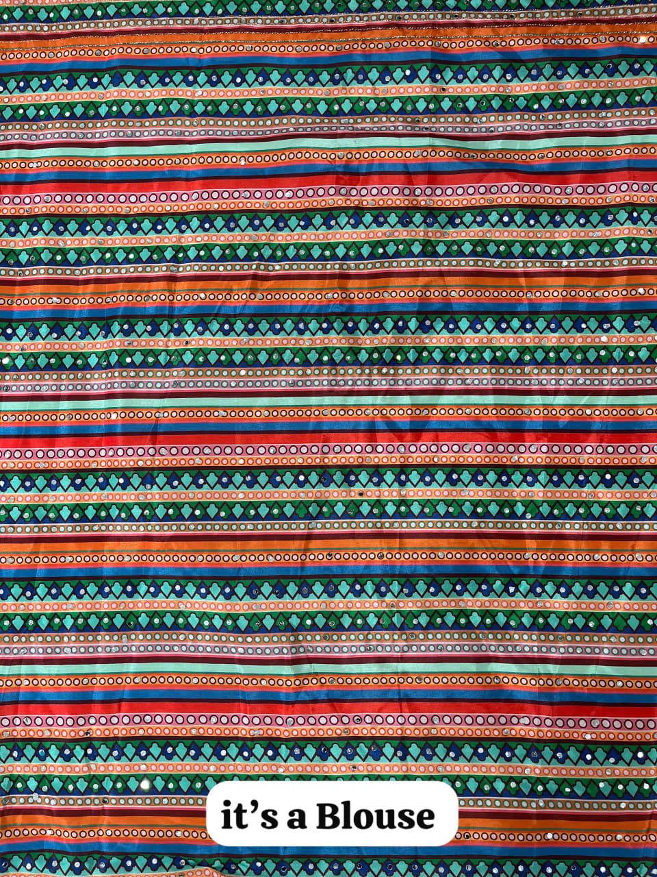 Soft Chinon Silk Designer Saree with Kalamkari Print, Real Mirror & Hand Embroidery