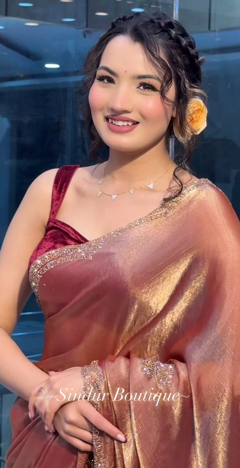 BEAUTIFUL DESIGNER SIROSKI PARTY WERE SAREE