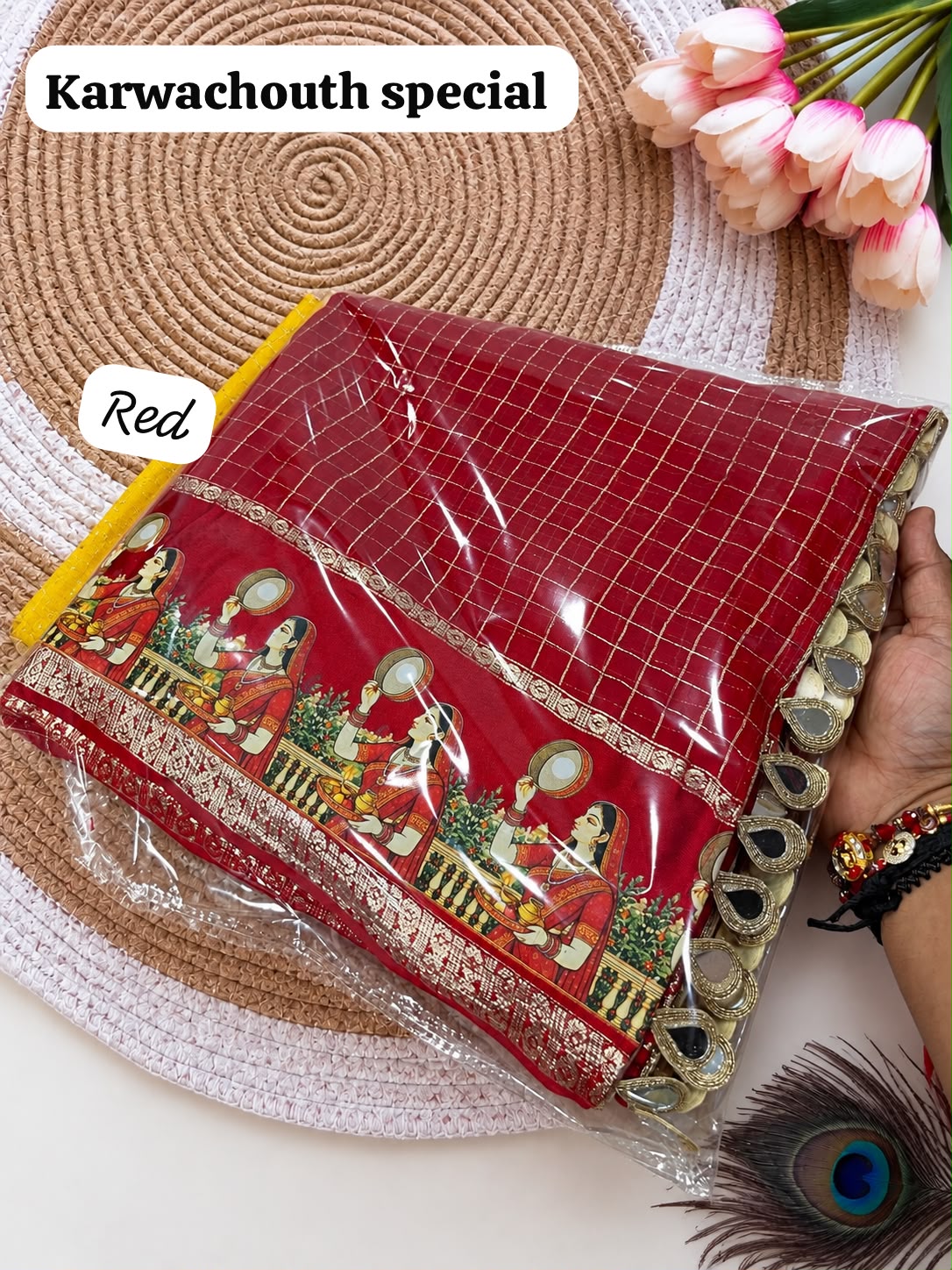 New Viscose Checks Saree Festive Ethnic Saree