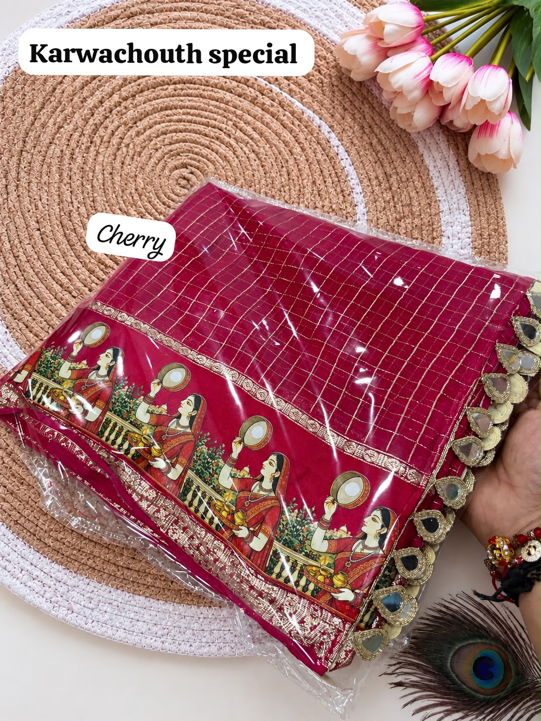 New Viscose Checks Saree Festive Ethnic Saree
